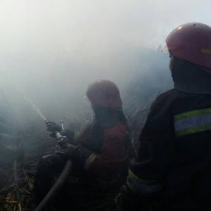 В Измаильском районе тушили пожар
