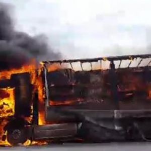 В Измаиле сгорел грузовой автомобиль