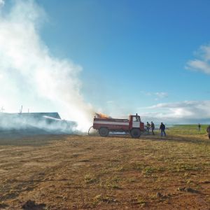 В Измаильском районе огонь уничтожил запасы хозяев