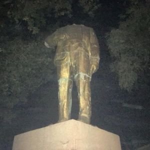 Ночью в Болградском районе  обезглавили последний памятник Ленину