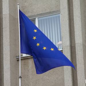 В Ізмаїлі 9 травня, у День Європи, поруч з Державним Прапором України піднято прапор Європейського Союзу
