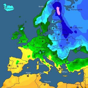 С 17 января Украина оказалась между двумя атмосферными гигантами – синоптик