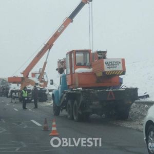 Столкновение двух фур на трассе Киев - Одесса образовало 40–километровую пробку