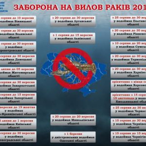 В Украине запретили ловить раков