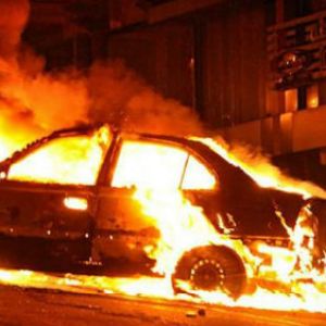 Сегодня ночью сгорел автомобиль