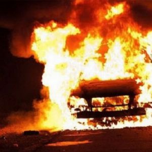 В Измаиле сгорел автомобиль "Нива"