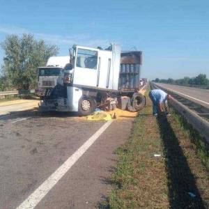 На трассе в Одесской области столкнулись два грузовика, есть погибшие. Фото