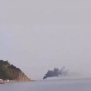 В Черном море при пожаре затонуло рыболовецкое судно